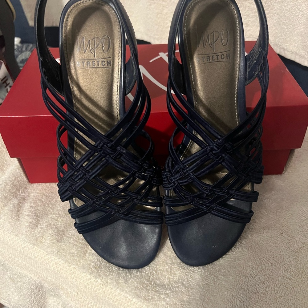 IMPO Navy Strappy Women's Sandals size 7.